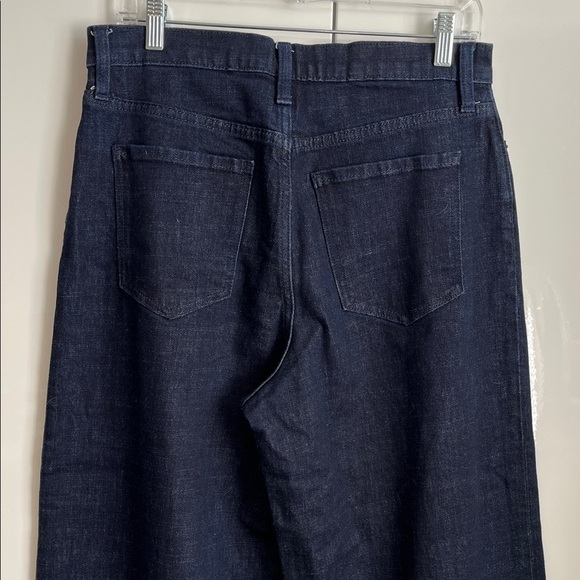 Banana Republic Women's Dark Blue Pleated Wide Leg Denim Jeans, 29/8 - Picture 6 of 9